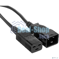 Кабель питания (UPS) ExeGate Power EC20-3P (С19->С20) VDE-250V-3*1.5-СU, 16А, черный, 3м