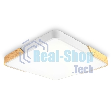Потолочный светодиодный светильник Ambrella light FZ1312 WH/LW белый/светлое дерево 36W 5000K 400*400*50 (без ПДУ)