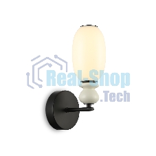 Настенный светильник Ambrella light LH53148 BK/FR черный/белый 6W 3000K 100*165*310