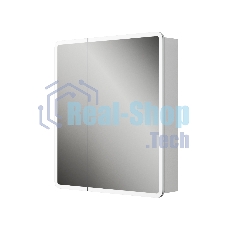 Зеркальный шкаф Bau Stil 70х80, LED подсветка, сенсор, плавное закрывание, оборачиваемый