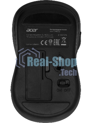 Мышь беспроводная Acer OMR303 черный, 1600 dpi, радиоканал, USB, кнопки - 6