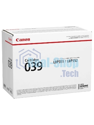 Картридж лазерный Canon Cartridge 039BK (0287C001) черный (11000 стр.) для Canon LBP351x/352x