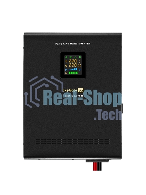 Комплект Источник бесперебойного питания EX296005RUS + батарея 55Aч EX285667RUS 4шт (инвертор, синус, для котла, настенный) ExeGate FineSine SX-7000.LCD.AVR.2SH.T 7000VA/5000W, чистая синусоида, цветной LCD-дисплей, AVR, 2*Schuko+клеммы, линейно-интерактивный, крепление настенное, черный + батарея ExeGate DTM 1255 (12В, 55А·ч) 4шт