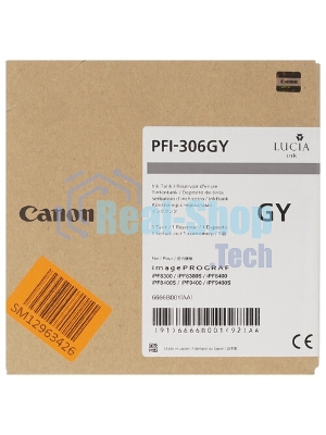 Картридж струйный Canon PFI-306 GY (6666B001) серый (330 мл) для Canon iPF8300S/8400/9400S/9400