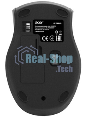 Мышь беспроводная Acer OMR030 черный, 1600 dpi, радиоканал, USB, кнопки - 4