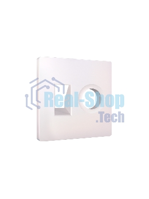 Лицевая панель ALFA (Жемчуг) для компьютерной/телефонной + TV розетки RJ-45/RJ-11 QUANT AP2125