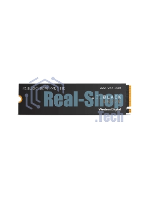 Накопитель SSD WD Black SN770 NVMe, 1.0Tb, M.2(22x80мм), NVMe, PCIe 4.0 x4, 3D TLC, R/W 5150/4900Mb/s, IOPs 740 000/800 000, TbW 600, DWPD 0.3 (12 мес.)