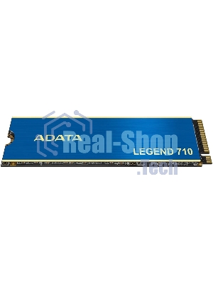 Накопитель SSD ADATA LEGEND 710, 256Gb, PCIe 3.0 x4, M.2 2280, NVMe, R/W 2100/1000, с радиатором