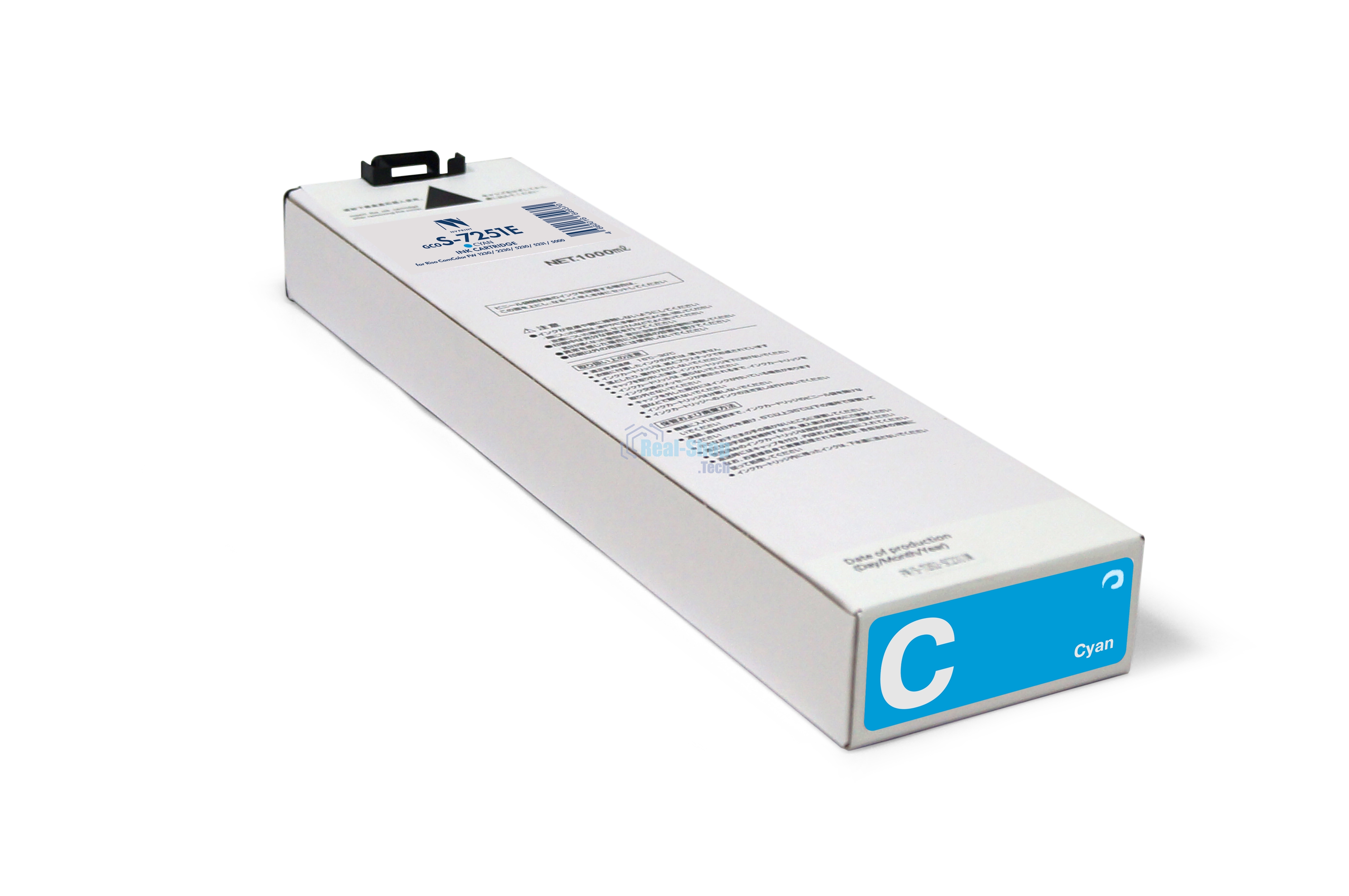 Картридж NVP для Riso ComColor FW 1230/2230/5230/5231/5000 (NV-S-7251E, совместимый), Cyan (1000 мл)