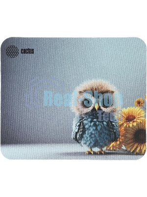 Коврик для мыши Cactus Owl gray рисунок 300x50x3мм (CS-MPC-D12M)