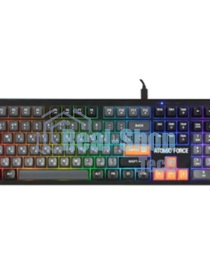 Клавиатура проводная игровая Defender Atomic Force GK-005 RU,чер/сер,108кн+FN,радуж,1.5м