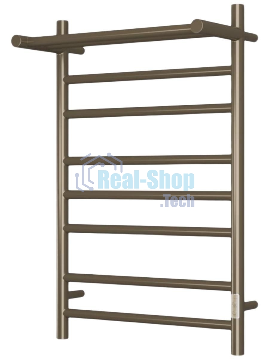 Полотенцесушитель электрический с полкой BAU Stil Shelf 50х80, 7 планок, универсальный, антикварная