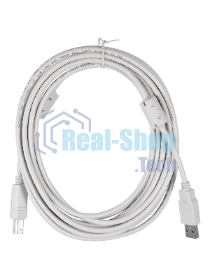 Кабель USB2.0 Buro USB A (m)/USB B (m) 5м феррит.кольца