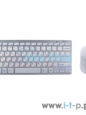 Комплект клавиатура+мышь Gembird KBS-7001-RU беспроводной, USB, 1600 DPI, белый
