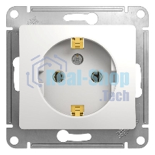 Механизм розетки 1-м СП Glossa 16А с заземл. бел. SchE GSL000143