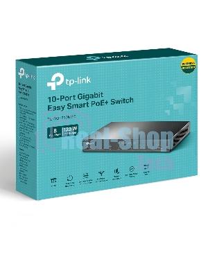 Коммутатор TP-Link TL-SG1210MPE Easy Smart 10-портовый гигабитный с 8 портами PoE+