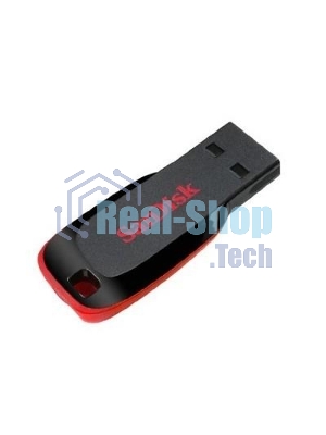 Флешка USB Sandisk CZ50 Cruzer Blade (SDCZ50-016G-B35), 16Gb, USB 2.0, R/W 15/4, черный/красный