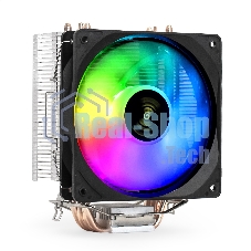 Кулер для процессора ExeGate Wizard EXX400V2-PWM.FRGb серебристый, 120 мм, алюминий/медь, 2400 об/мин, 24 дБ, 4 pin, 140 Вт, 155 мм