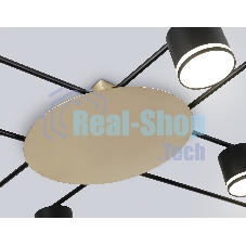 Потолочный светильник Ambrella light FL51760/8 BK/GD черный/золото GX53/8 max 12W 870*870*95