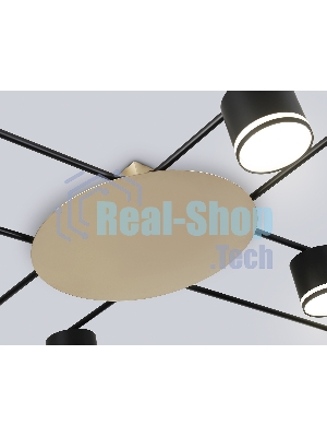 Потолочный светильник Ambrella light FL51760/8 BK/GD черный/золото GX53/8 max 12W 870*870*95