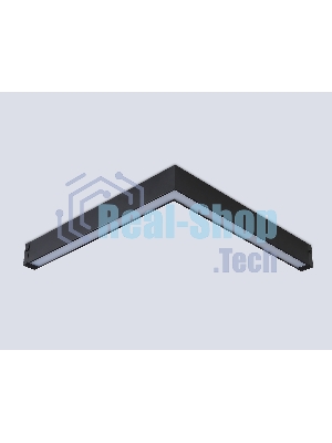 Светильник светодиодный угловой для шинопровода Magnetic Ambrella light GL1299 BK черный IP20 24W 3000K-6400K 220V 120° 342*367*42 (Без ПДУ)