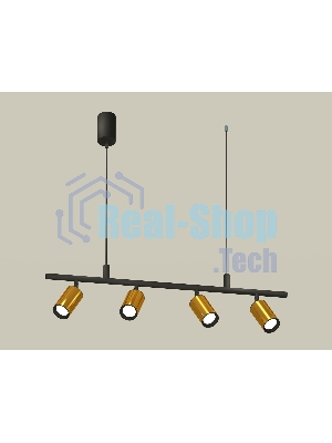 Светильник Ambrella light XB9002300/4 SBK/PYG черный песок/золото желтое полированное MR16 GU5.3 (С9002, С6327, N6102)