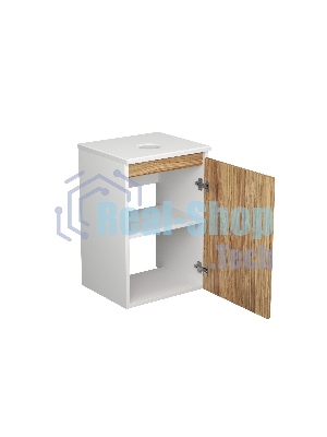 Комплект для ванной, 3 предмета (Тумба Bau Dream Blackwood 40, раковина BAU Mini 24х24, смеситель для раковины высокий Hotel Still, нержавеющая сталь)