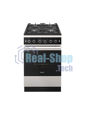 Плита газовая Gefest 5500-02 0069 серебристый/черный, конфорок 4 шт, духовка 52 л, 50 см x 85 см x 58.5 см
