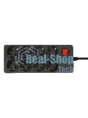 Сетевой фильтр Buro 800SH-5-B 5 м, 8 розеток, черный, коробка