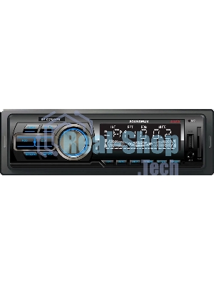 Автомагнитола Soundmax SM-CCR3168B, 1 DIN, Bluetooth, USB Type-A, AUX, пульт ДУ