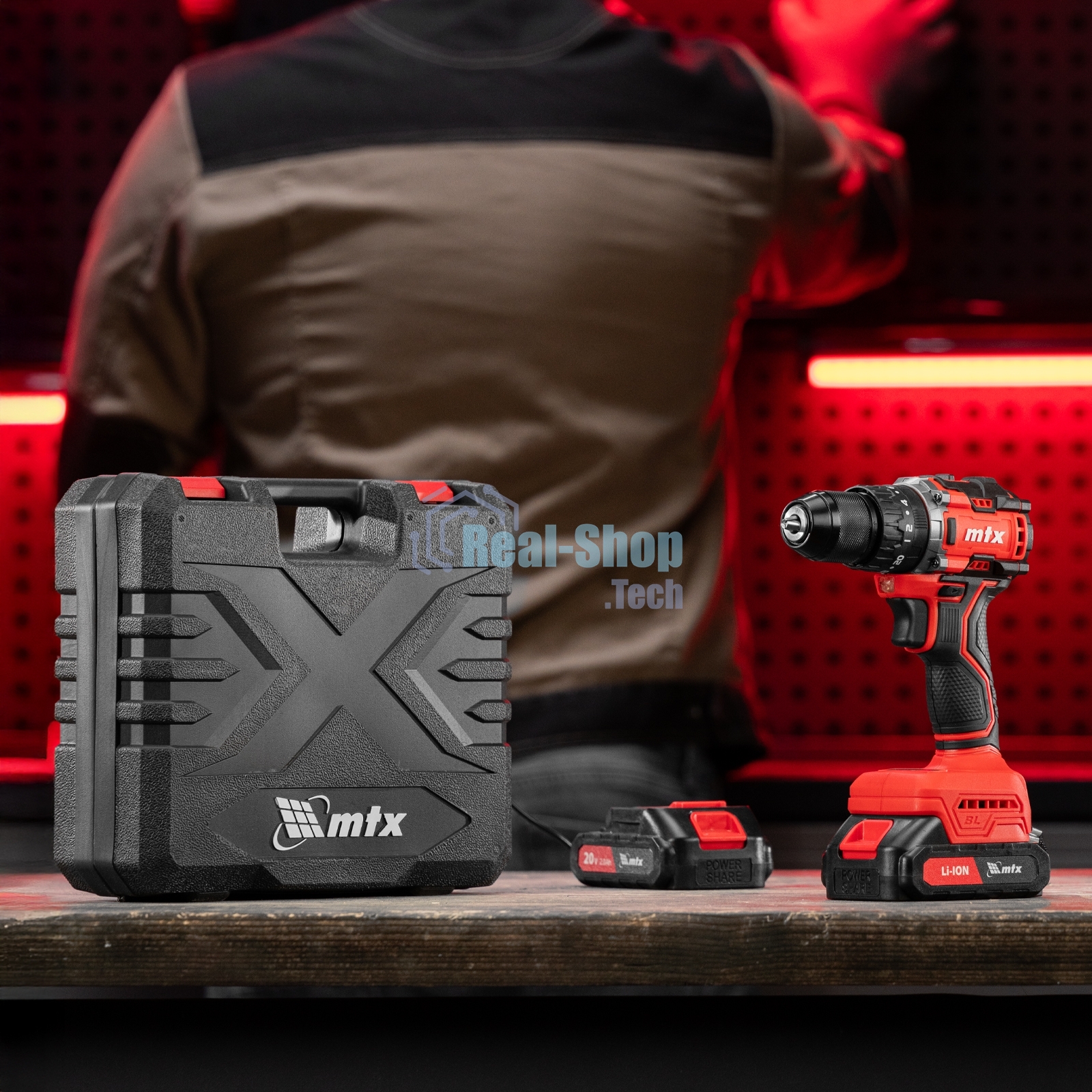 Дрель-шуруповерт MTX CIDS-BL-20, 20 В, 2 Ач, 60 Нм, бесщеточный, ударный