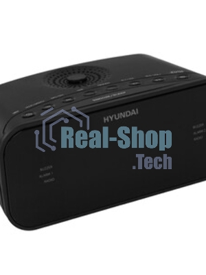 Радиобудильник Hyundai H-RCL221 черный LCD подсв:зеленая часы:цифровые FM