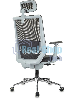 Кресло эргономичное Бюрократ MC-G612N-H черный Elastic-102 Neo Black сетка/ткань с подголов. крестов. металл хром
