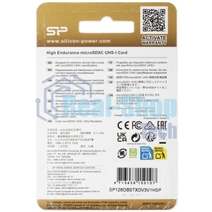 Флеш карта microSD 128Gb Silicon Power Golden High Endurance A1 V30 microSDXC Class 10 UHS-I U3 100/80 Mb/s