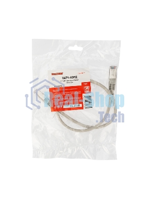 Пaтч-корд Rexant  F/UTP, cat. 5e, RJ45-RJ45, экранированный, 24AWG, LSZH, серый, 0,5м