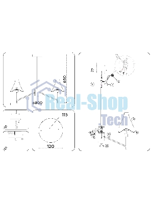 Люстра Ambrella light LH57135/8 BS/FR латунь/белый матовый E14/8 max 40W D800*650