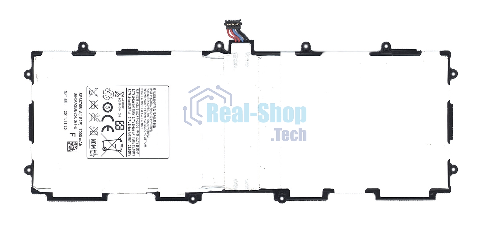 Аккумуляторная батарея SP3676B1A(1S2P) для Samsung Galaxy Tab GT-P7500 3.7V 25.9Wh
