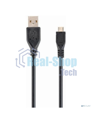 Кабель Filum USB 2.0 Pro, 1 м., черный, 2A, разъемы: USB A male- USB micro B male, пакет. (FL-CPro-U2-AM-microBM-1M)