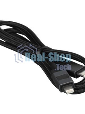 Кабель USB2.0 Hoco Type-C/Lightning, 2.4А, 27Вт,с дисплеем, X118, 1м, черный, коробка
