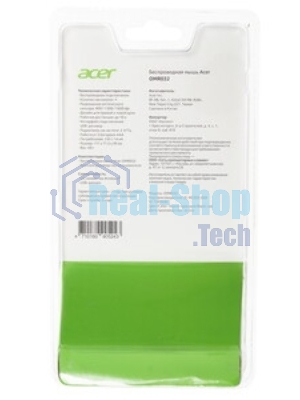 Мышь беспроводная Acer OMR032 черный/красный, 1600 dpi, радиоканал, USB, кнопки - 4