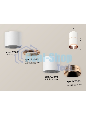 Светильник Ambrella Light XS7401221 SWH/PPG белый песок/золото розовое полированное MR16 GU5.3 (C7401, A2073, C7401, N7035)