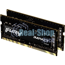 Оперативная память Kingston Fury Impact, DDR4, 32Gb (2x16Gb), 3200MHz, CL20, SO-DIMM