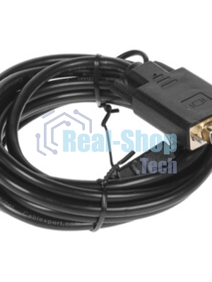 Кабель HDMI->VGA Cablexpert A-HDMI-VGA-03-10, 19M/15M + 3.5Jack, медь, позол.разъемы, 3м, черный, пакет