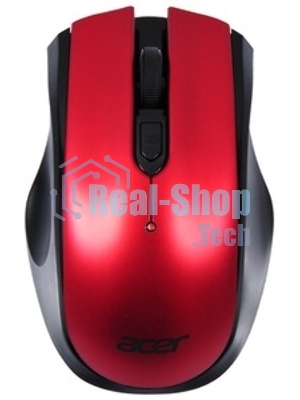 Мышь беспроводная Acer OMR032 черный/красный, 1600 dpi, радиоканал, USB, кнопки - 4
