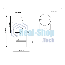 Настенный светильник Ambrella light LH53148 BK/FR черный/белый 6W 3000K 100*165*310