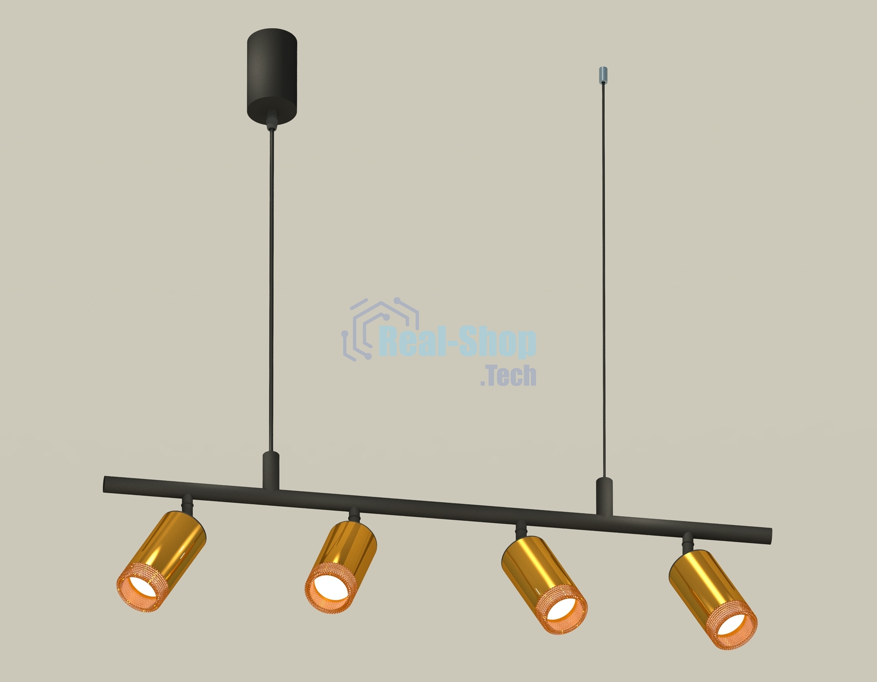 Светильник Ambrella light XB9002350/4 SBK/PYG/CF черный песок/золото желтое полированное/кофе MR16 GU5.3 (С9002, С6327, N6154)