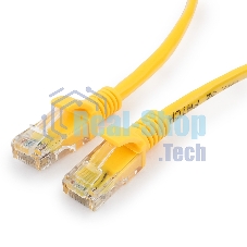Патч-корд медный UTP Cablexpert PP10-0.5M/Y cat.5e, 0.5м, литой, многожильный, желтый