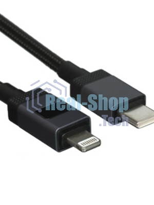 Кабель USB2.0 Hoco Type-C/Lightning, 2.4А, 27Вт,с дисплеем, X118, 1м, черный, коробка