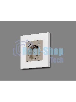 Комплект механизма электрической розетки ALFA Серо-бежевый матовый 2USB A+C 20W (быстрая зарядка) с/з QUANT (AP3700, VM160) MA370010