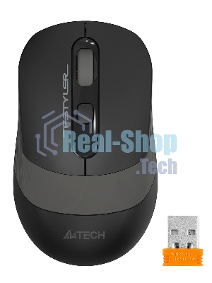 Мышь беспроводная A4Tech Fstyler FG10S черный/серый, 2000 dpi, радиоканал, USB, кнопки - 4